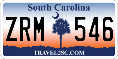 SC license plate ZRM546