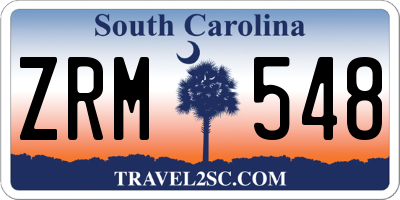 SC license plate ZRM548