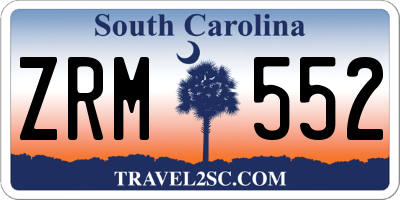 SC license plate ZRM552