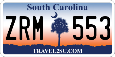 SC license plate ZRM553