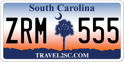 SC license plate ZRM555