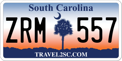 SC license plate ZRM557