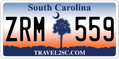 SC license plate ZRM559