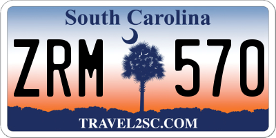SC license plate ZRM570