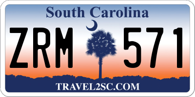 SC license plate ZRM571