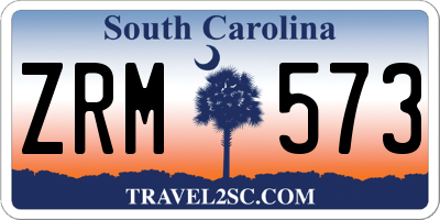 SC license plate ZRM573