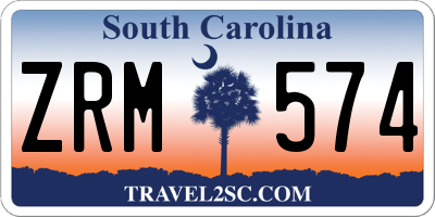 SC license plate ZRM574