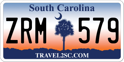 SC license plate ZRM579