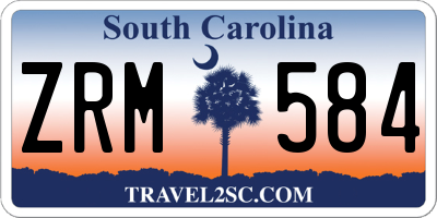SC license plate ZRM584