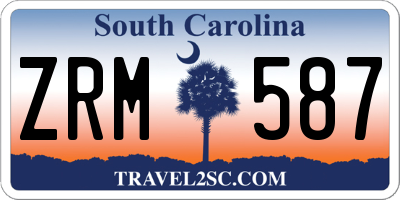 SC license plate ZRM587