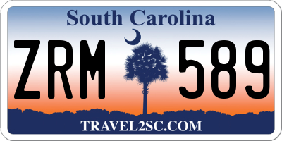 SC license plate ZRM589