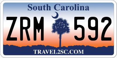 SC license plate ZRM592