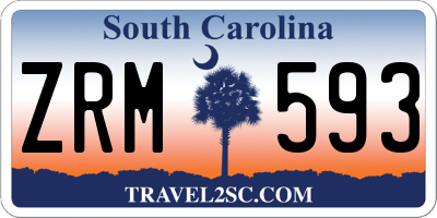 SC license plate ZRM593