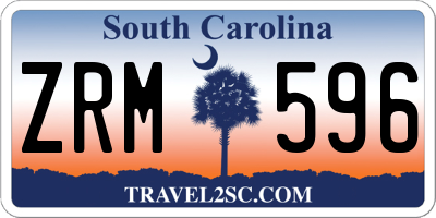 SC license plate ZRM596