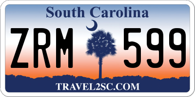 SC license plate ZRM599