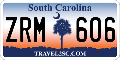 SC license plate ZRM606