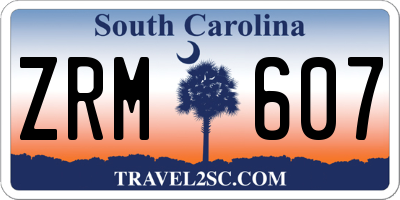 SC license plate ZRM607