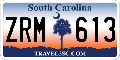 SC license plate ZRM613