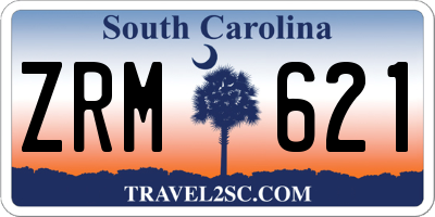 SC license plate ZRM621