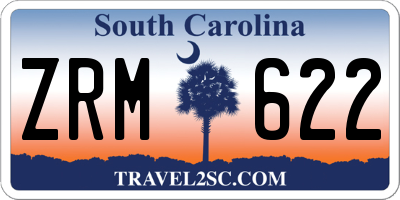 SC license plate ZRM622