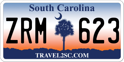 SC license plate ZRM623