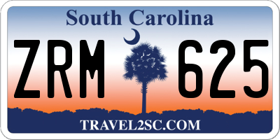 SC license plate ZRM625