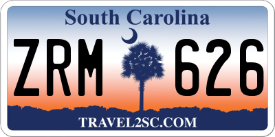 SC license plate ZRM626