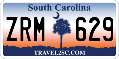 SC license plate ZRM629