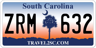 SC license plate ZRM632