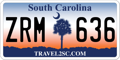 SC license plate ZRM636