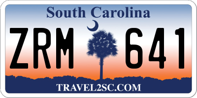 SC license plate ZRM641