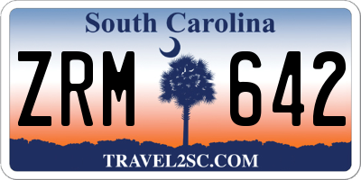 SC license plate ZRM642