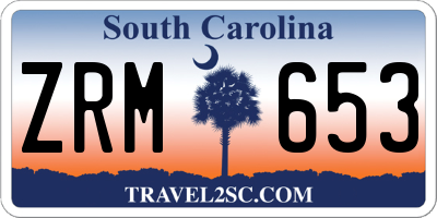 SC license plate ZRM653