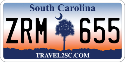 SC license plate ZRM655