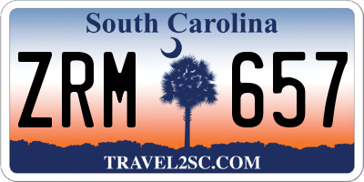 SC license plate ZRM657
