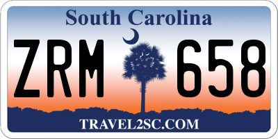 SC license plate ZRM658