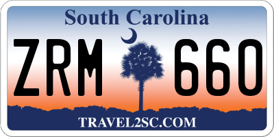 SC license plate ZRM660