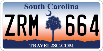 SC license plate ZRM664