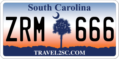 SC license plate ZRM666