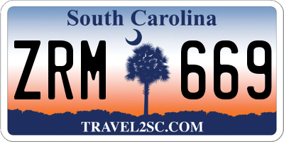 SC license plate ZRM669