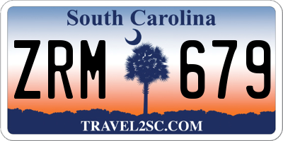 SC license plate ZRM679