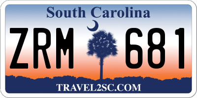 SC license plate ZRM681