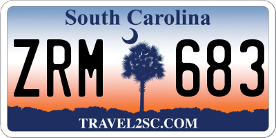 SC license plate ZRM683