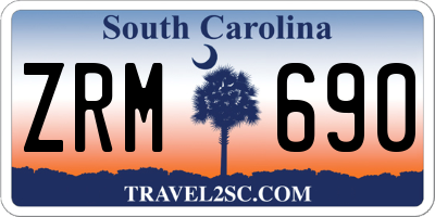 SC license plate ZRM690