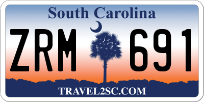 SC license plate ZRM691