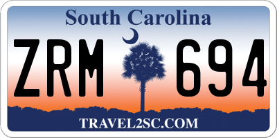 SC license plate ZRM694