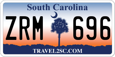 SC license plate ZRM696
