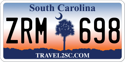 SC license plate ZRM698