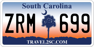 SC license plate ZRM699