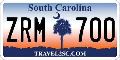 SC license plate ZRM700